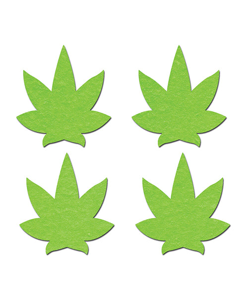 Pastease Premium Petites Leaf - Glow In The Dark Green O/s Pack Of 2 Pair