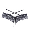 Adore Dare Me Cross Waist Open Lace Panty Black O/s