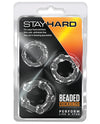 Blush Stay Hard Beaded Cock Rings 3 Pack