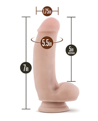 Blush Dr. Skin Silicone Dr. Samuel 7" Dildo W/balls