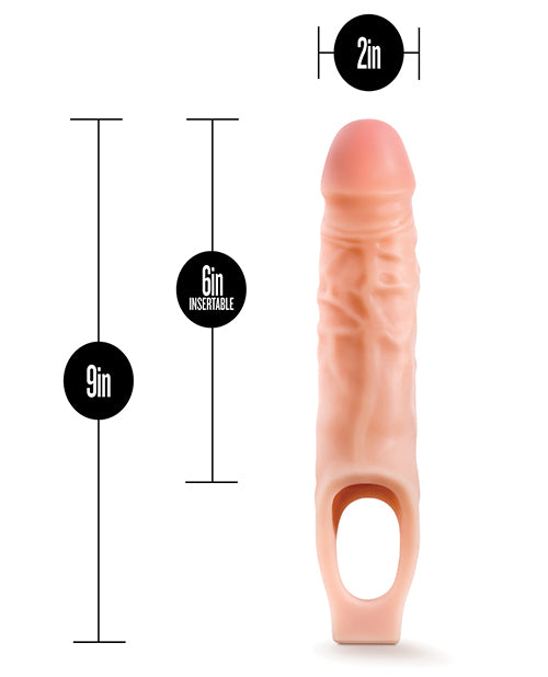 Blush Performance Plus Silicone Cock Sheath Penis Extender - Flesh