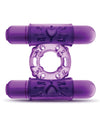 Blush Play With Me Double Play Dual Vibrating Cockring - Purple