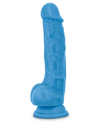 Blush Neo Dual Density 7.5" Cock W/balls - Neon Blue