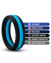 Blush Performance Silicone Go Pro Cock Ring - Black/blue