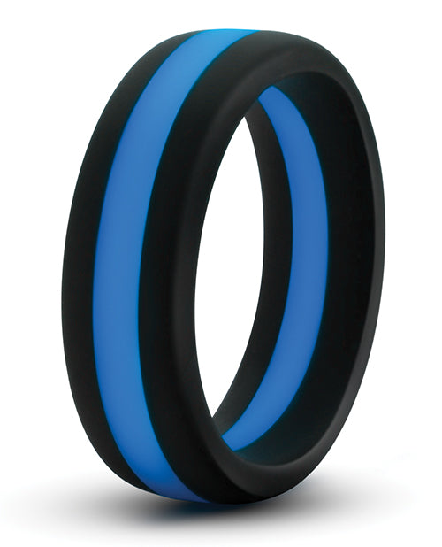 Blush Performance Silicone Go Pro Cock Ring - Black/blue