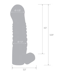 Blue Line C & B 5.25" Vibrating Penis Enhancing Sleeve Extension - Smoke