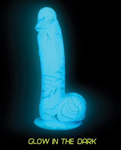 Addiction Luke Glow In The Dark 7.5" Dildo - Blue