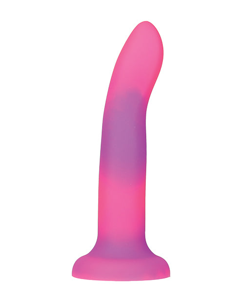 Addiction 8" Rave Glow In The Dark Dong - Pink/purple