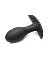 Curve Novelties Rooster Rumbler Vibrating Silicone Anal Plug - Black