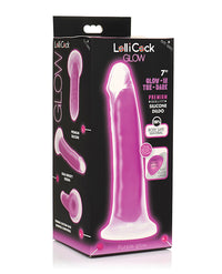 Curve Toys Lollicock 7" Glow In The Dark Silicone Dildo