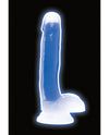 Curve Toys Lollicock 7" Glow In The Dark Silicone Dildo W/balls