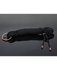 Pleasure Collection Silky Smooth Rope - Black/rose Gold