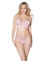 Crystal Pink Underwire Bra & G-string Pink/silver