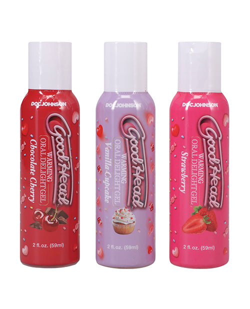 Goodhead Warming Oral Delight Gel Pack - 2 Oz Strawberry/vanilla Cupcake/chocolate Cherry