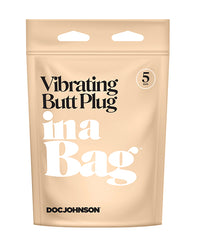 In A Bag 5" Vibrating Butt Plug - Black