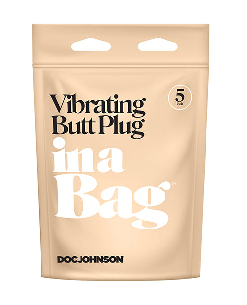 In A Bag 5" Vibrating Butt Plug - Black