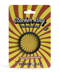 Demon Kat Stacker Ring - Black