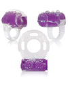 Evolved Ring True Unique Pleasure Rings Kit - 3 Pack Clear/purple