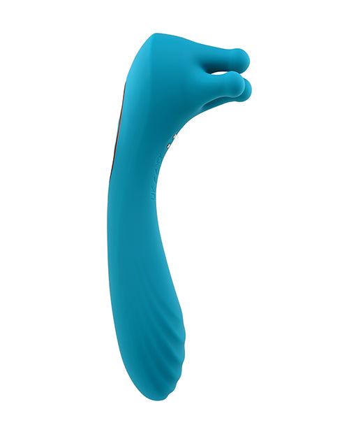 Evolved Heads Or Tails Rechargeable Vibrator - Teal