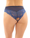 Cassia Crotchless Lace & Mesh Panty