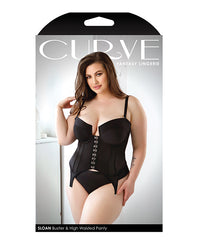 Curve Sloan Cropped Bustier Top & Panty Black