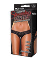 Hustler Stimulating Panties W/pearl Pleasure Beads Black