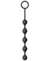 The 9's S Drops Silicone Anal Beads - Black