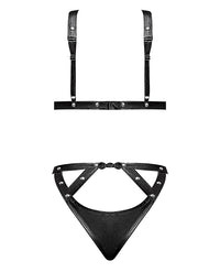 Lust Contessa Cupless Strappy Brazilian Teddy Black