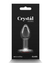 Crystal Desires Glass Heart Gem Butt Plug - Red