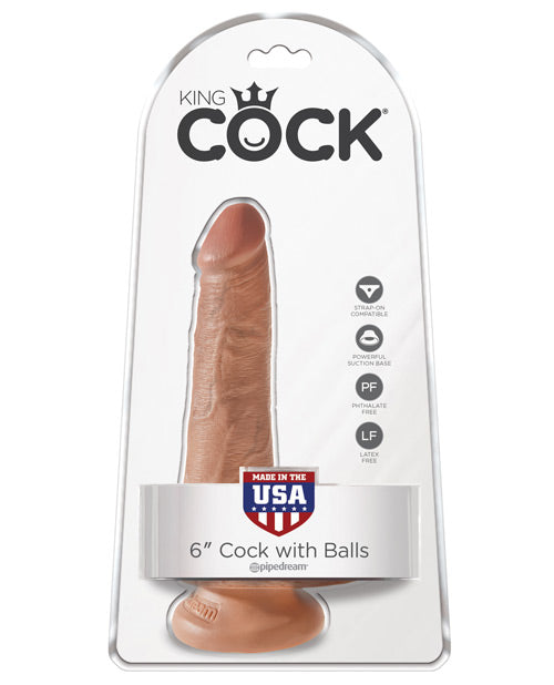 "King Cock 6"" Cock W/balls"