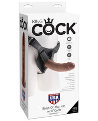 "King Cock Strap On Harness W/8"" Cock"