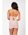 Floral Mesh Chemise & G-string Pink