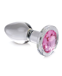 Booty Sparks Pink Gem Glass Anal Plug