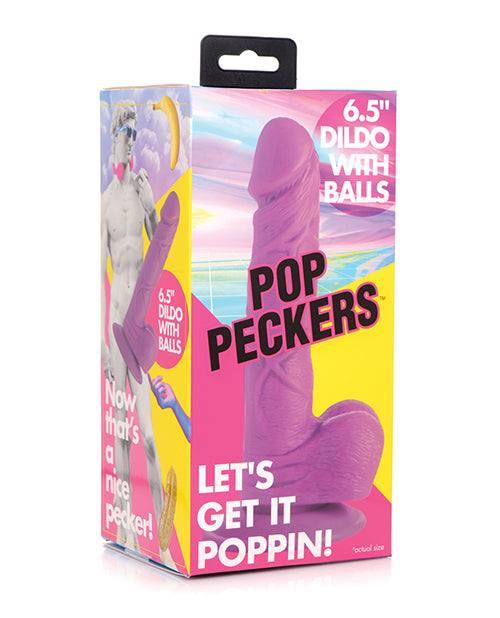 Pop Peckers 6.5" Dildo W/balls