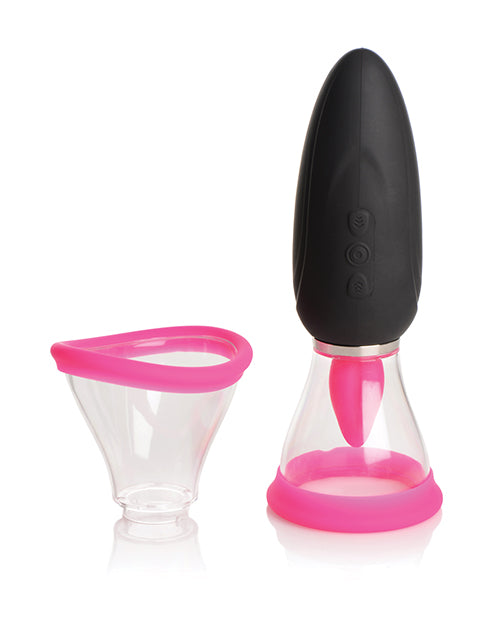 Inmi Shegasm Lickgasm Mini 10x Licking & Sucking Stimulator - Black/pink