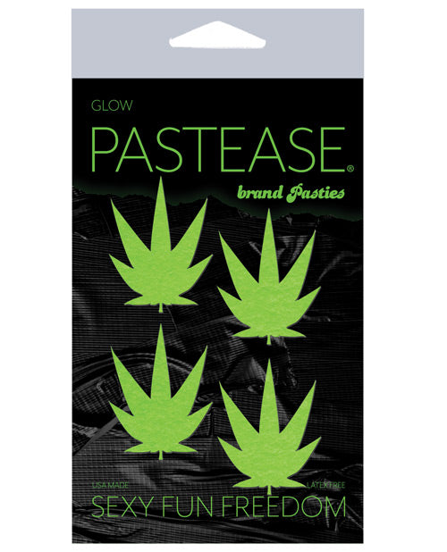 Pastease Premium Petites Leaf - Glow In The Dark Green O/s Pack Of 2 Pair