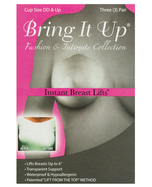 Bring It Up Plus Size Breast Lifts - Dd Cup & Larger Pack Of 3