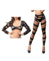 Beverly Hills Naughty Girl Crotchless Mesh & Fishnet Leggings O/s