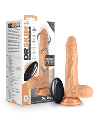 Blush Dr. Skin Silicone Dr. Grey 7" Thrusting Dildo - Vanilla