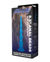 Blue Line C & B 8.5" Anal Beads W/suction Base - Jelly Blue