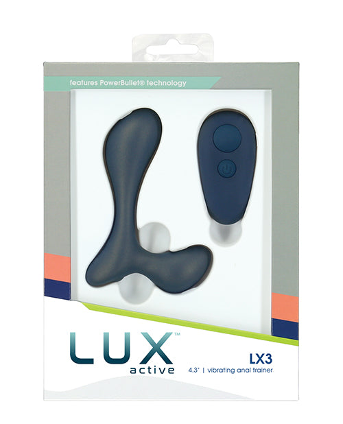 Lux Active Lx3 4.3" Vibrating Anal Trainer - Dark Blue