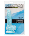 Addiction Luke Glow In The Dark 7.5" Dildo - Blue