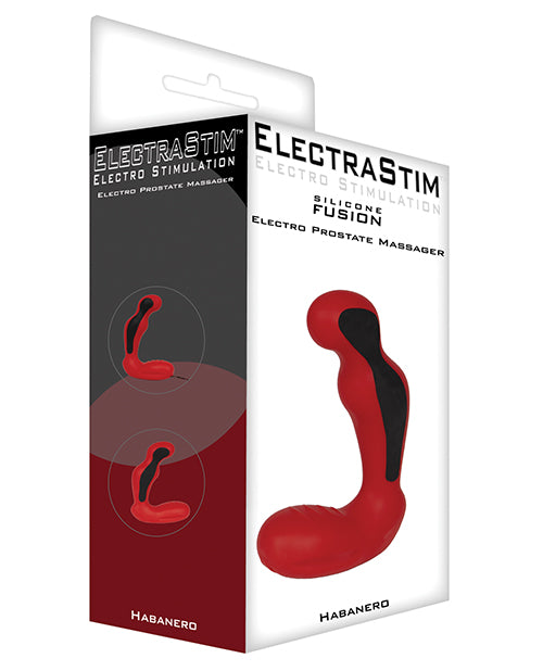 Electrastim Silicone Fusion Habanero Prostate Massager - Red/black