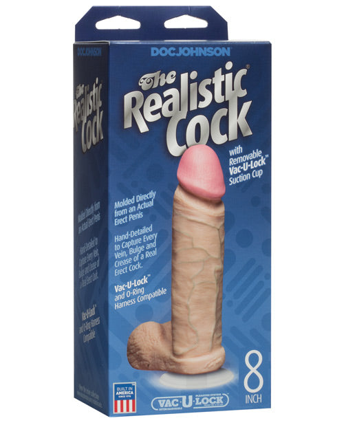 "8"" Realistic Cock W/balls"