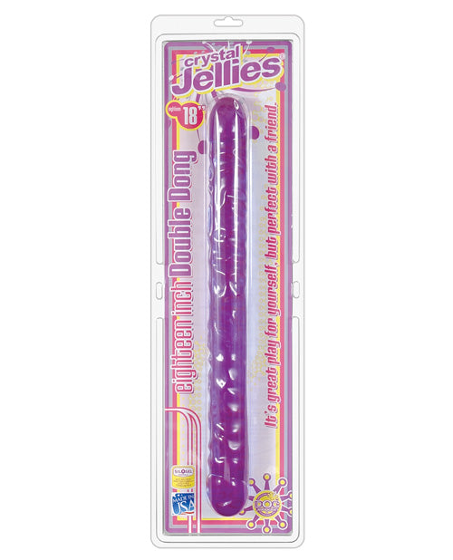 Crystal Jellies 18" Double Dong - Purple