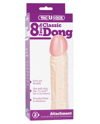 Vac-u-lock 8" Classic Dong - White