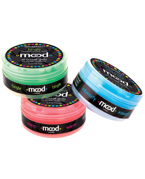 Mood Lube Kissable Foreplay Gels - 2 Oz Asst. Flavors Pack Of 3