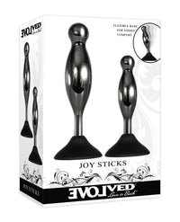 Evolved Joy Sticks 2 Pc Plug Set - Black/chrome