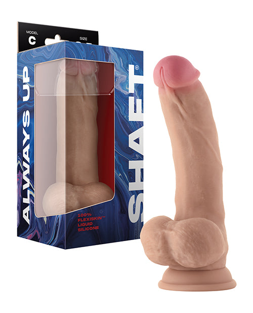 Shaft Model C Flexskin Liquid Silicone 8.5" Curved Dong W/balls