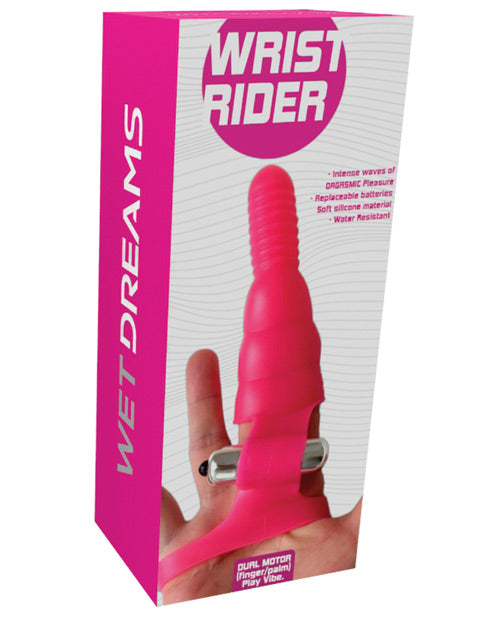 Wet Dreams Wrist Rider Finger Play Sleeve W/ Wrist Strap - Blue